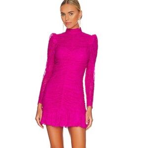 SAYLOR Fuchsia Long Sleeve Dress